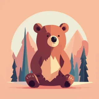 Ai generated Bear Animal Stickdatei