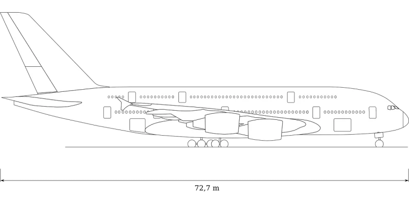 Airbus a380 Profile Sideview Stickdatei – Fahrzeuge