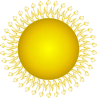 Sun Tulips Yellow flower Stickdatei
