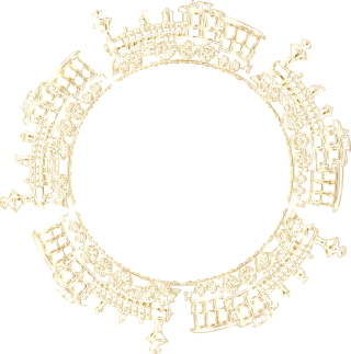 Train Locomotive Frame Stickdatei