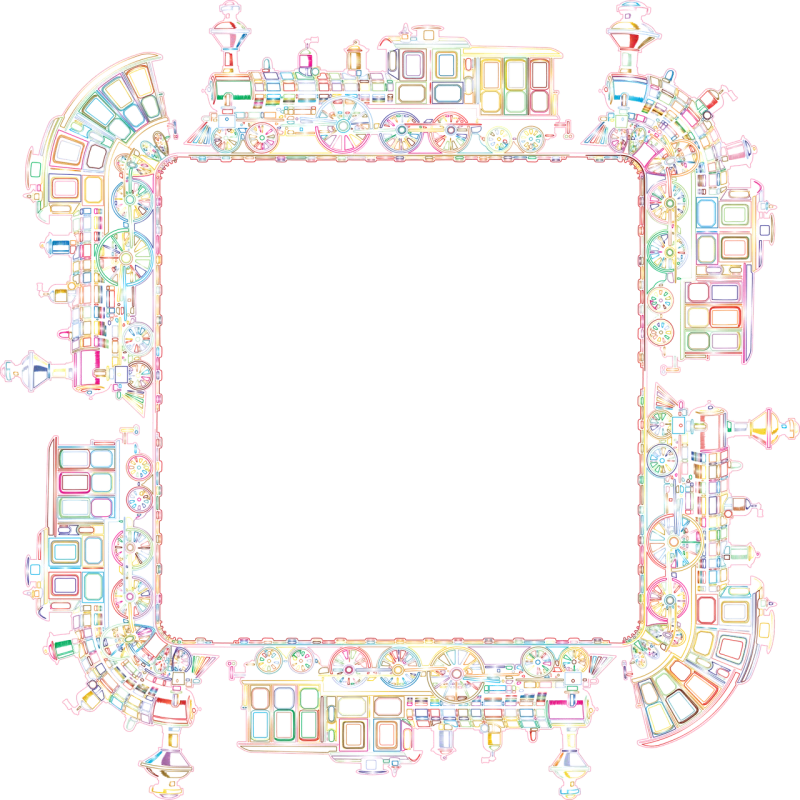 Train Locomotive Frame Stickdatei – Fahrzeuge