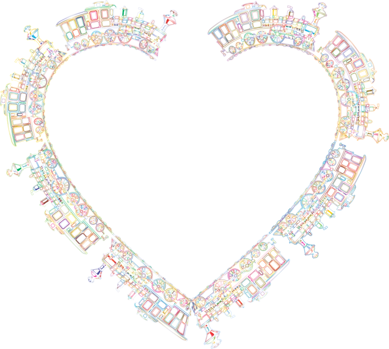 Train Locomotive Heart Stickdatei – Fahrzeuge