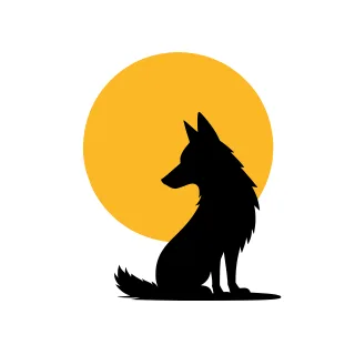 Animal Wolf Logo Stickdatei