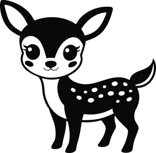 Deer Fawn Animal Stickdatei