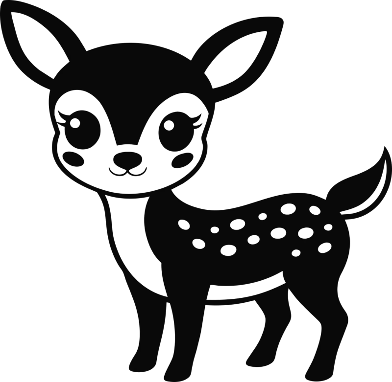 Deer Fawn Animal Stickdatei – Tiere