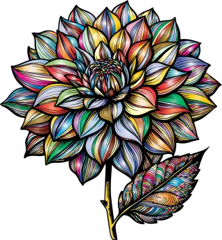 Dahlia Flower Flower wallpaper Stickdatei – Blumen
