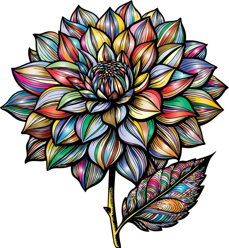 Dahlia Flower Flower wallpaper Stickdatei – Blumen