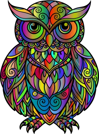 Owl Animal Bird Stickdatei