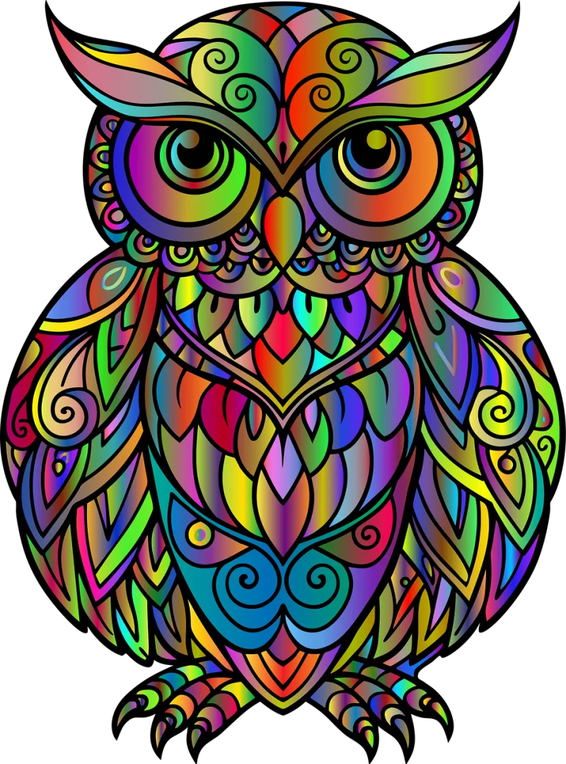 Owl Animal Bird Stickdatei – Tiere