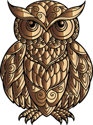 Owl Nature Animal Stickdatei