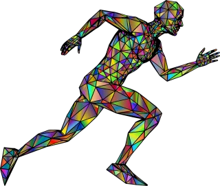 Man Running Sports Stickdatei
