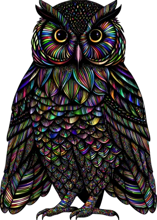 Owl Bird Animal Stickdatei