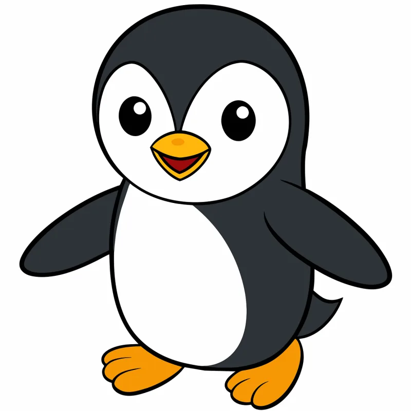 Ai generated Penguin Cartoon Stickdatei – Tiere
