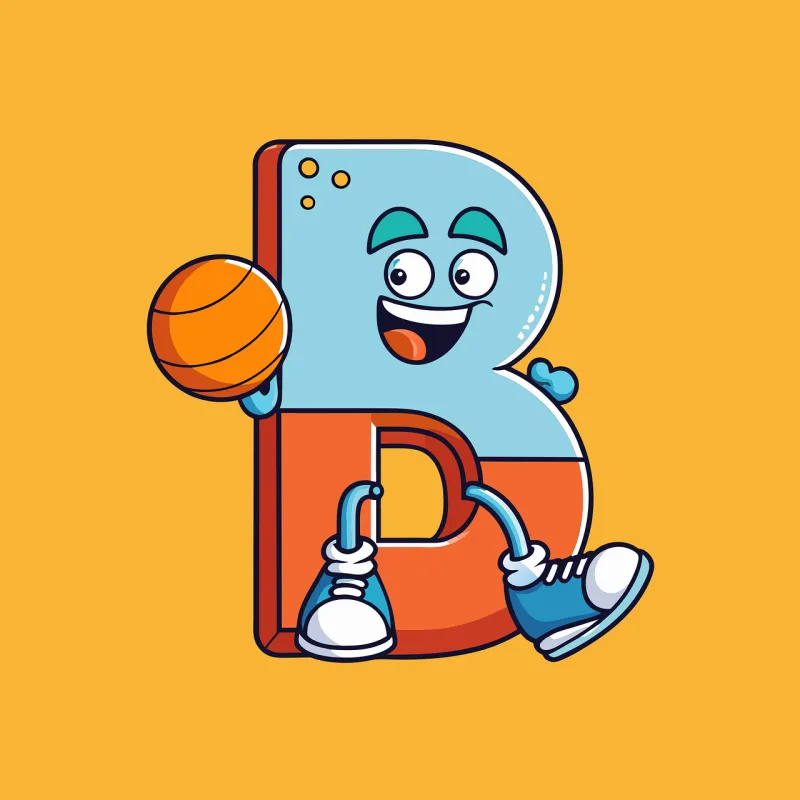 Ai generated Letter B Stickdatei – Sport