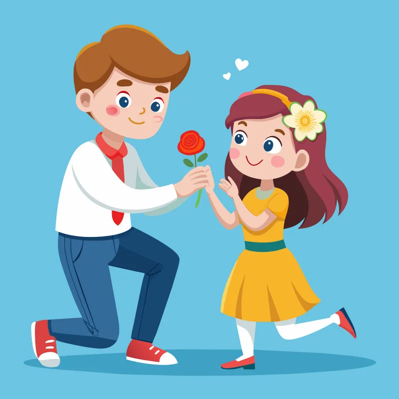 Ai generated Couple Lovers Stickdatei – Herzen & Liebe