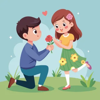 Ai generated Couple Lovers Stickdatei
