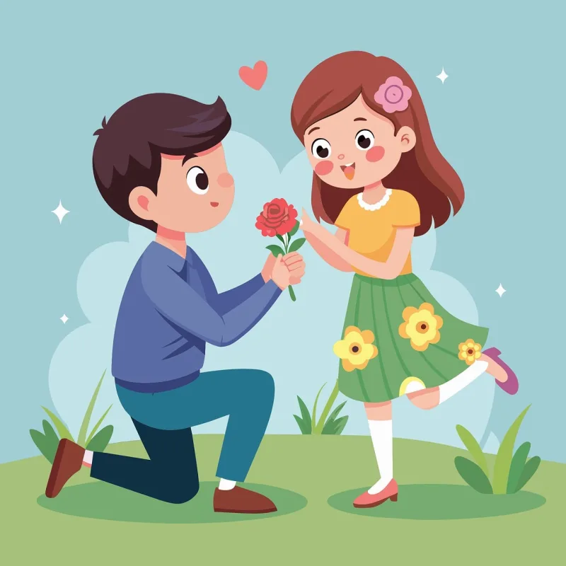 Ai generated Couple Lovers Stickdatei – Herzen & Liebe