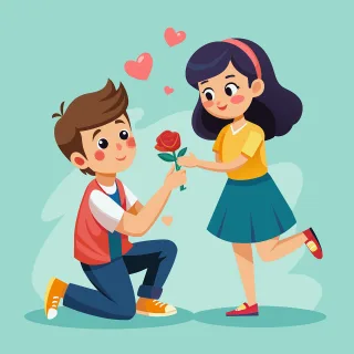Ai generated Couple Lovers Stickdatei