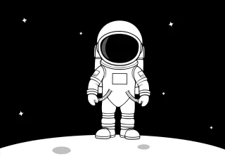 Astronaut Spaceman Spacesuit Stickdatei