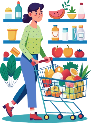 Ai generated Shop Market Stickdatei