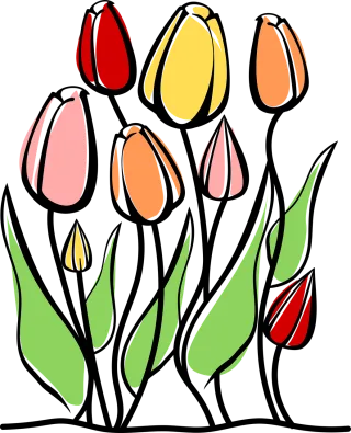 Tulips Flowers Flower wallpaper Stickdatei