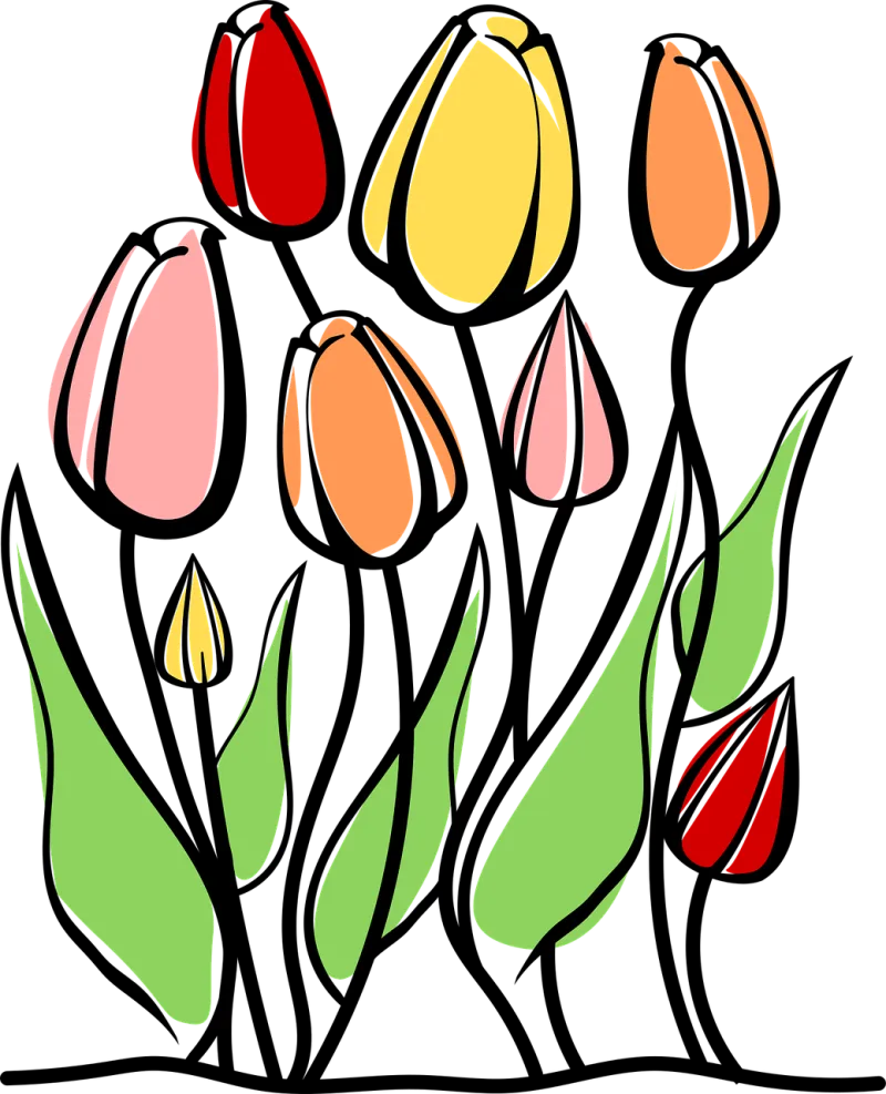 Tulips Flowers Flower wallpaper Stickdatei – Blumen