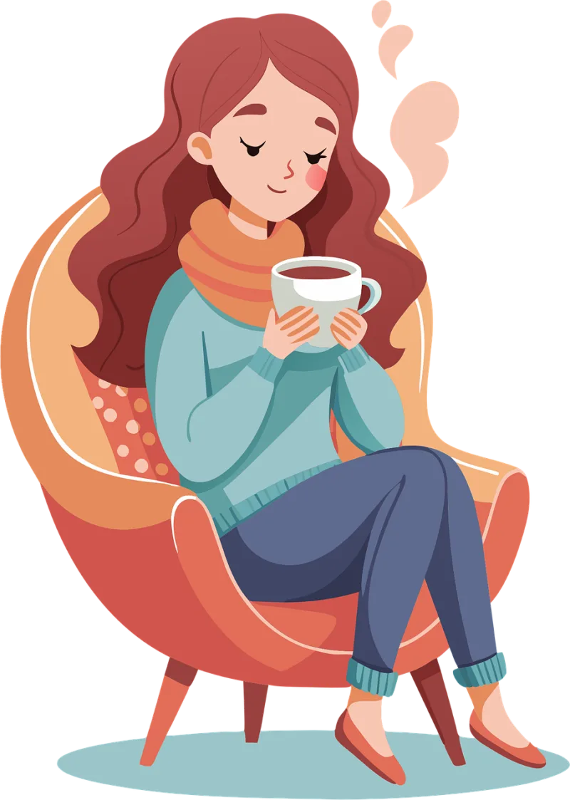 Woman Cocoa Coffee Stickdatei – Essen & Trinken