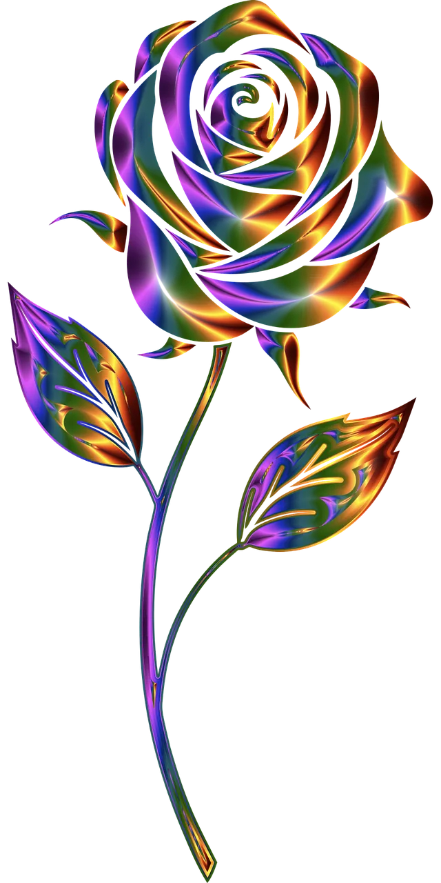 Rose Flower Plant Stickdatei – Blumen