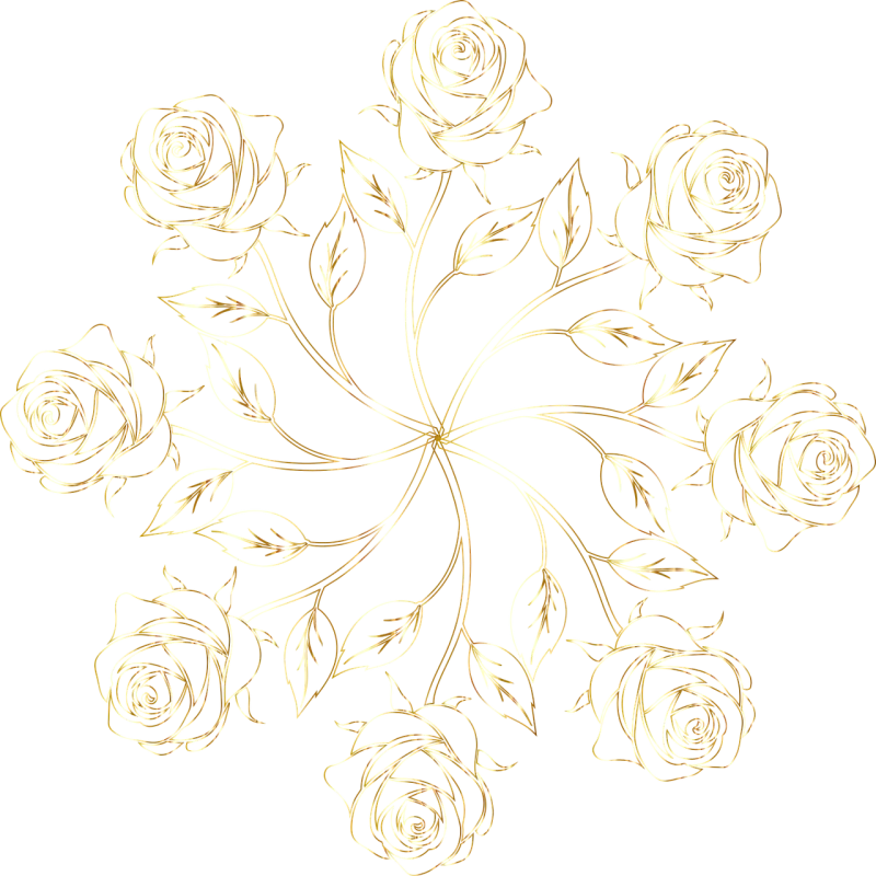 Rose Flower Mandala Stickdatei – Blumen
