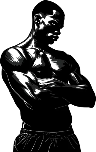 Boxing Fighter Pose Stickdatei