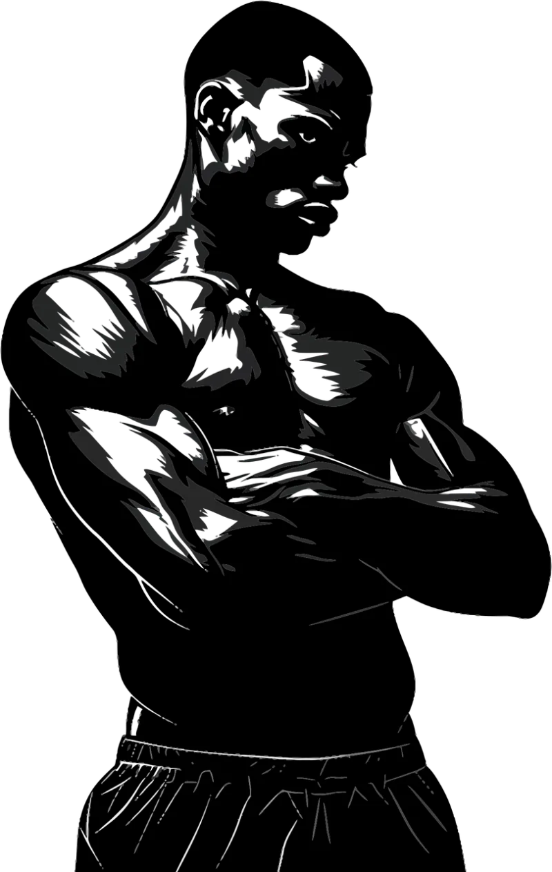 Boxing Fighter Pose Stickdatei – Sport
