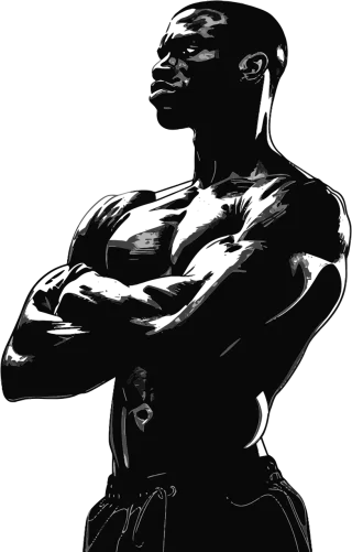 Boxing Fighter Pose Stickdatei