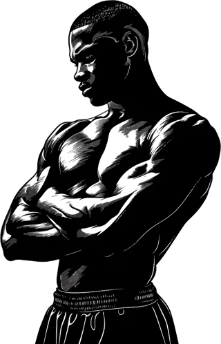 Boxing Fighter Pose Stickdatei