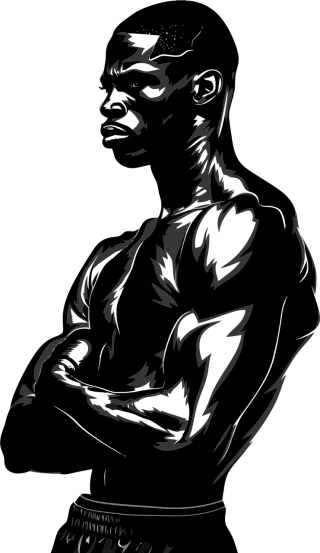 Boxing Fighter Pose Stickdatei