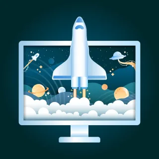 Business Launch Start up Stickdatei