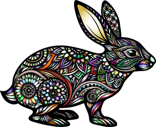 Bunny Rabbit Animal Stickdatei