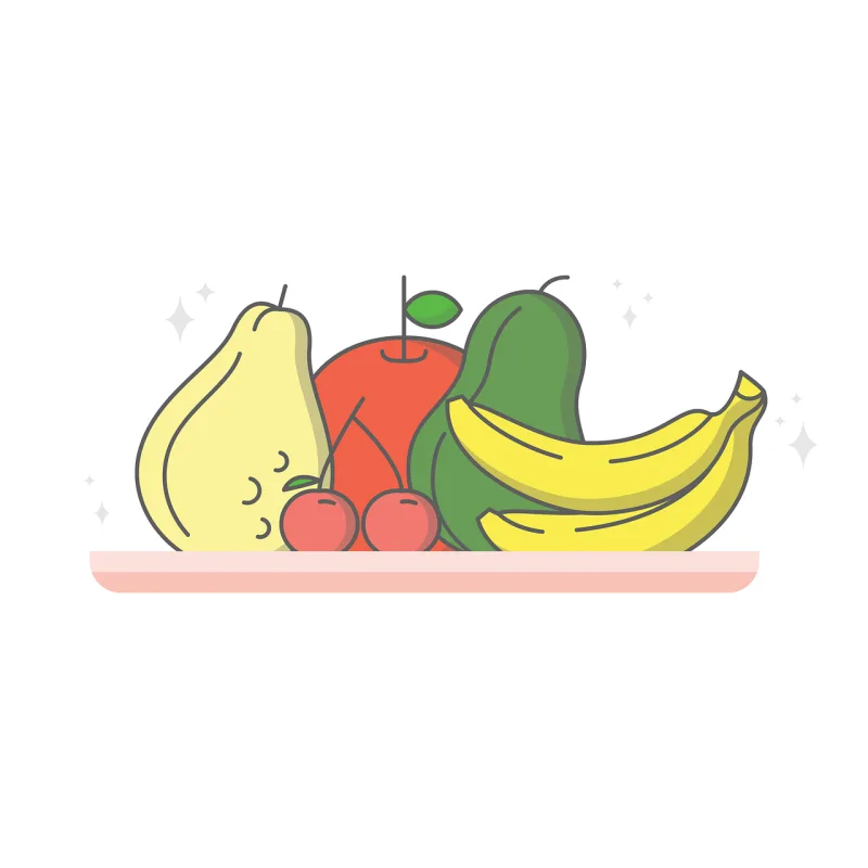 Fruit Banana Apple Stickdatei – Essen & Trinken