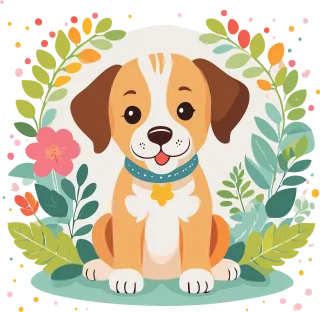 Ai generated Pet Dog Stickdatei