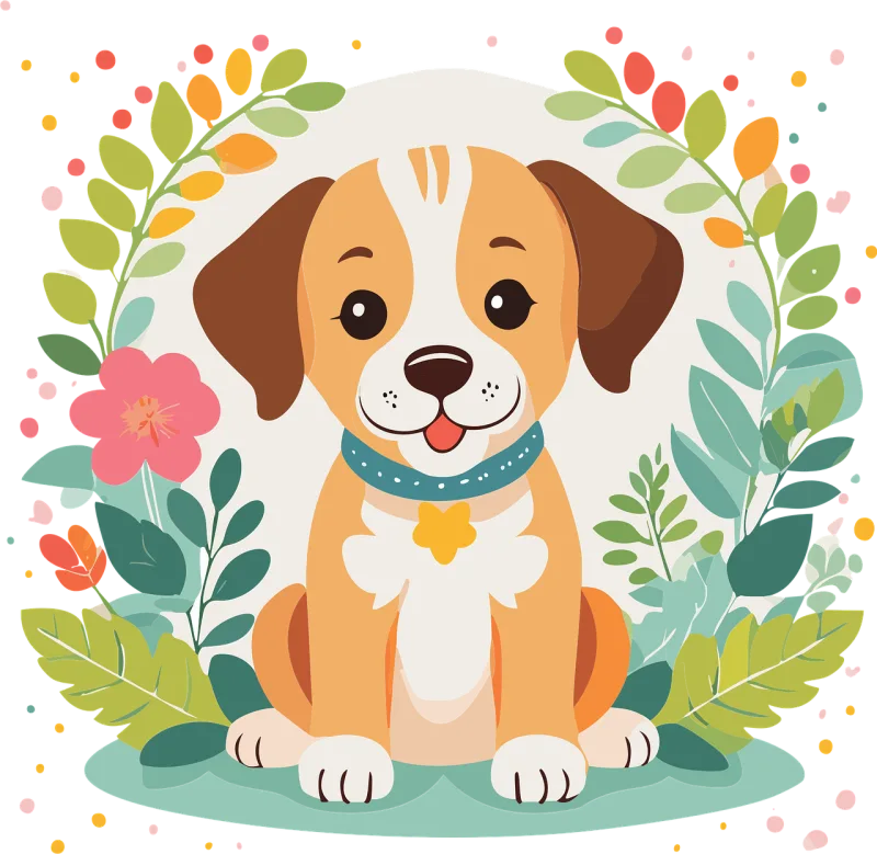 Ai generated Pet Dog Stickdatei – Tiere