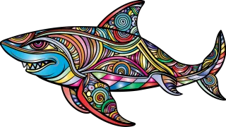 Shark Animal Predator Stickdatei
