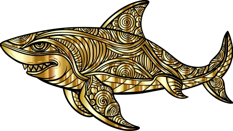 Shark Animal Predator Stickdatei – Sport