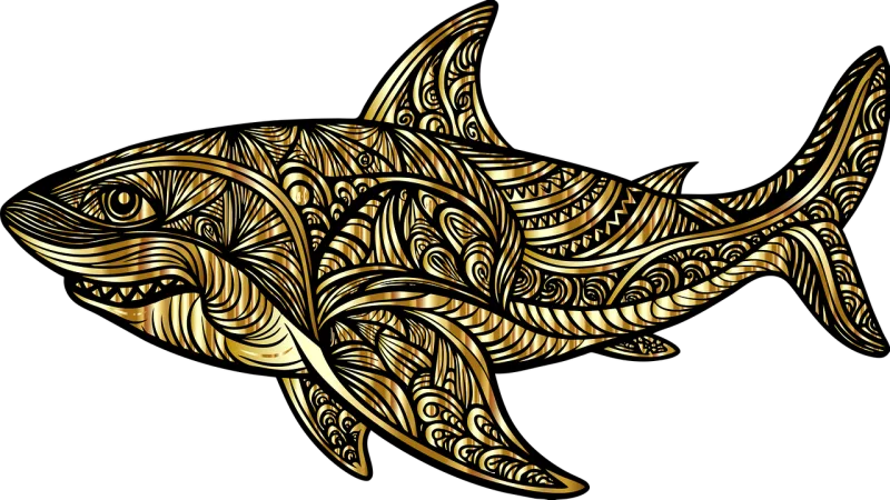 Shark Animal Predator Stickdatei – Sport