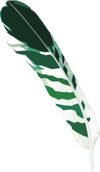 Feather Green Striped Stickdatei