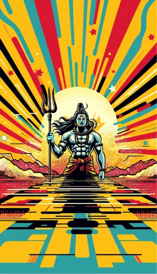 Ai generated Hindu Deity Stickdatei