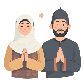 Ai generated Muslim Couple Stickdatei