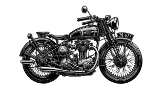 Classic motorcycle Vintage bike Retro motorcycle Stickdatei