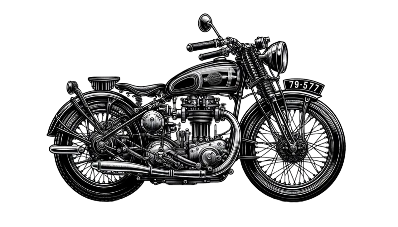 Classic motorcycle Vintage bike Retro motorcycle Stickdatei – Fahrzeuge