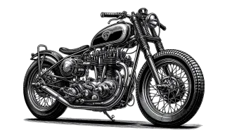 Classic motorcycle Vintage bike Retro motorcycle Stickdatei