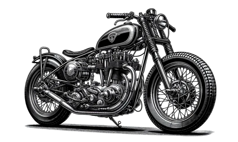 Classic motorcycle Vintage bike Retro motorcycle Stickdatei – Fahrzeuge