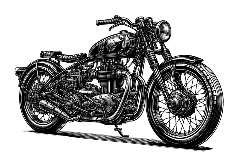 Classic motorcycle Vintage bike Retro motorcycle Stickdatei – Fahrzeuge